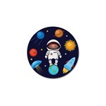 Boy Spaceman Space Rocket Ufo Planets Stars Golf Ball Marker