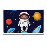 Boy Spaceman Space Rocket Ufo Planets Stars Business Card Holder