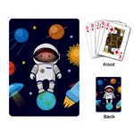 Boy Spaceman Space Rocket Ufo Planets Stars Playing Cards Single Design (Rectangle)