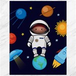 Boy Spaceman Space Rocket Ufo Planets Stars Canvas 12  x 16 