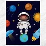Boy Spaceman Space Rocket Ufo Planets Stars Canvas 18  x 24 