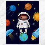 Boy Spaceman Space Rocket Ufo Planets Stars Canvas 36  x 48 