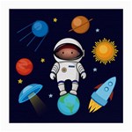 Boy Spaceman Space Rocket Ufo Planets Stars Medium Glasses Cloth