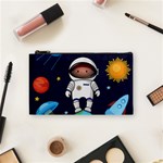 Boy Spaceman Space Rocket Ufo Planets Stars Cosmetic Bag (Small)
