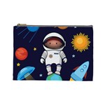 Boy Spaceman Space Rocket Ufo Planets Stars Cosmetic Bag (Large)