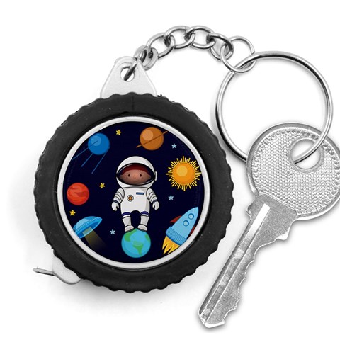 Boy Spaceman Space Rocket Ufo Planets Stars Measuring Tape from ArtsNow.com Front