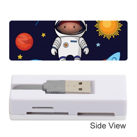 Boy Spaceman Space Rocket Ufo Planets Stars Memory Card Reader (Stick) from ArtsNow.com Front