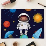 Boy Spaceman Space Rocket Ufo Planets Stars Cosmetic Bag (XXL)