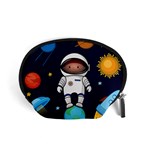 Boy Spaceman Space Rocket Ufo Planets Stars Accessory Pouch (Small)