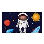 Boy Spaceman Space Rocket Ufo Planets Stars Satin Shawl 45  x 80 