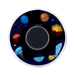 Boy Spaceman Space Rocket Ufo Planets Stars On Back