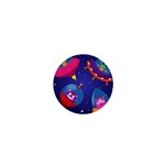 Cartoon Funny Aliens With Ufo Duck Starry Sky Set 1  Mini Magnets