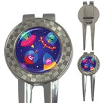 Cartoon Funny Aliens With Ufo Duck Starry Sky Set 3-in-1 Golf Divots
