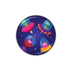 Cartoon Funny Aliens With Ufo Duck Starry Sky Set Hat Clip Ball Marker