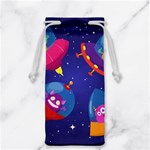 Cartoon Funny Aliens With Ufo Duck Starry Sky Set Jewelry Bag