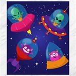 Cartoon Funny Aliens With Ufo Duck Starry Sky Set Canvas 8  x 10 