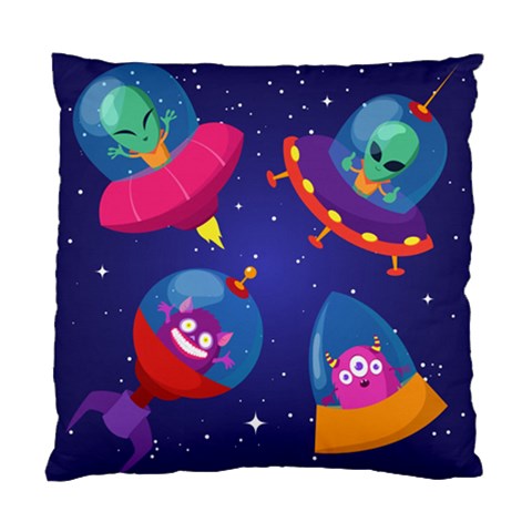 Cartoon Funny Aliens With Ufo Duck Starry Sky Set Standard Cushion Case (Two Sides) from ArtsNow.com Front