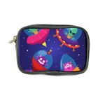 Cartoon Funny Aliens With Ufo Duck Starry Sky Set Coin Purse