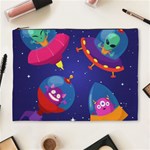 Cartoon Funny Aliens With Ufo Duck Starry Sky Set Cosmetic Bag (XL)