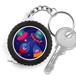 Cartoon Funny Aliens With Ufo Duck Starry Sky Set Measuring Tape