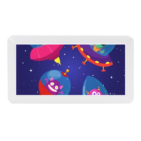Cartoon Funny Aliens With Ufo Duck Starry Sky Set Memory Card Reader (Mini) from ArtsNow.com Front