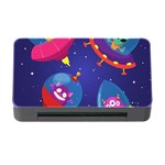 Cartoon Funny Aliens With Ufo Duck Starry Sky Set Memory Card Reader with CF