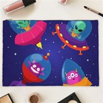 Cartoon Funny Aliens With Ufo Duck Starry Sky Set Cosmetic Bag (XXL)