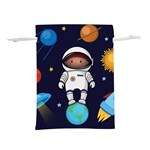 Boy Spaceman Space Rocket Ufo Planets Stars Lightweight Drawstring Pouch (L)