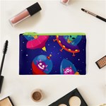 Cartoon Funny Aliens With Ufo Duck Starry Sky Set Cosmetic Bag (XS)