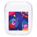 Cartoon Funny Aliens With Ufo Duck Starry Sky Set Hard PC AirPods 1/2 Case