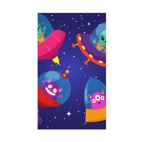Cartoon Funny Aliens With Ufo Duck Starry Sky Set Duvet Cover Double Side (Single Size) from ArtsNow.com Front