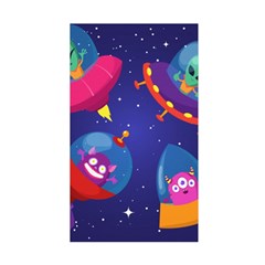 Cartoon Funny Aliens With Ufo Duck Starry Sky Set Duvet Cover Double Side (Single Size) from ArtsNow.com Front