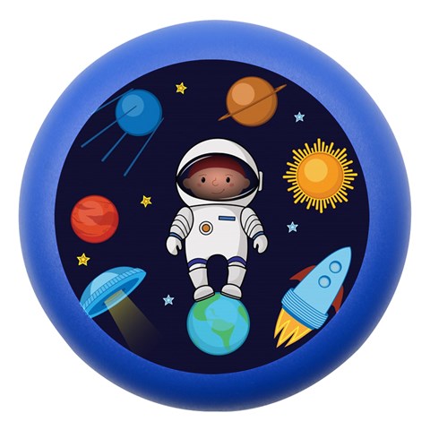 Boy Spaceman Space Rocket Ufo Planets Stars Dento Box with Mirror from ArtsNow.com Front