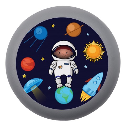 Boy Spaceman Space Rocket Ufo Planets Stars Dento Box with Mirror from ArtsNow.com Front