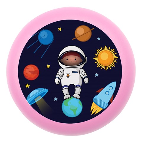 Boy Spaceman Space Rocket Ufo Planets Stars Dento Box with Mirror from ArtsNow.com Front
