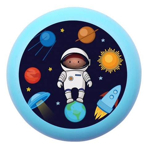 Boy Spaceman Space Rocket Ufo Planets Stars Dento Box with Mirror from ArtsNow.com Front