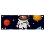 Boy Spaceman Space Rocket Ufo Planets Stars Banner and Sign 6  x 2 