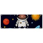 Boy Spaceman Space Rocket Ufo Planets Stars Banner and Sign 9  x 3 
