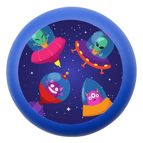 Cartoon Funny Aliens With Ufo Duck Starry Sky Set Dento Box with Mirror from ArtsNow.com Front