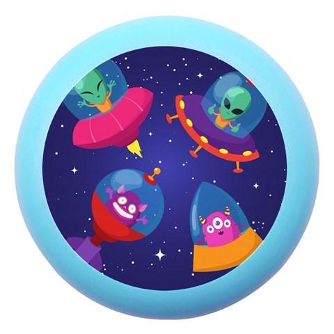 Cartoon Funny Aliens With Ufo Duck Starry Sky Set Dento Box with Mirror from ArtsNow.com Front