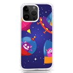 Cartoon Funny Aliens With Ufo Duck Starry Sky Set iPhone 14 Pro Max TPU UV Print Case