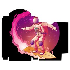 Astronaut Spacesuit Standing Surfboard Surfing Milky Way Stars Playing Cards Single Design (Rectangle) with Custom Box from ArtsNow.com Poker Box
