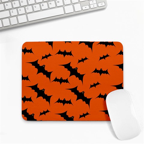 Halloween Card With Bats Flying Pattern Small Mousepad from ArtsNow.com Front