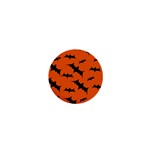 Halloween Card With Bats Flying Pattern 1  Mini Magnets