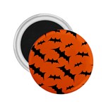 Halloween Card With Bats Flying Pattern 2.25  Magnets