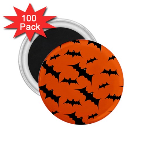 Halloween Card With Bats Flying Pattern 2.25  Magnets (100 pack)  from ArtsNow.com Front