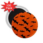 Halloween Card With Bats Flying Pattern 2.25  Magnets (100 pack) 