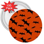 Halloween Card With Bats Flying Pattern 3  Buttons (100 pack) 