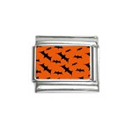Halloween Card With Bats Flying Pattern Italian Charm (9mm)