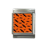 Halloween Card With Bats Flying Pattern Italian Charm (13mm)